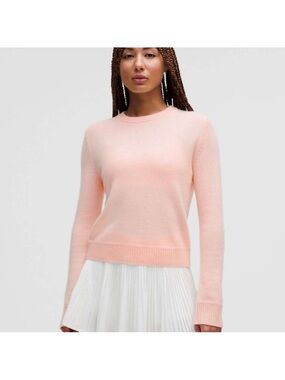 lululemon athletica cashmere butter pink slim fit sweater
